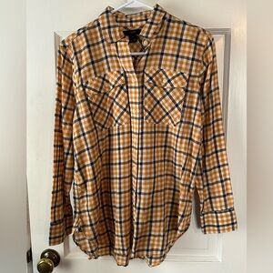 J.Crew Plaid Shirt - Orange and Black
